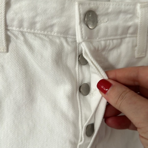 J Brand white mini skirt fringe bottom size 0 - Picture 5 of 7